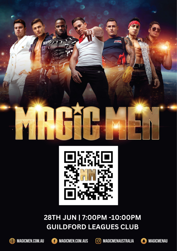 Magic Men at Guildford Leagues Club. 28th June 2024 - 7.00pm to 10.00pm. MAGIC MEN is bringing together the baddest crew near you!