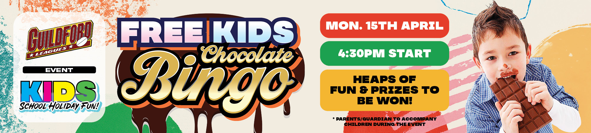 Free Kids Chocolate Bingo at Guildford Leagues