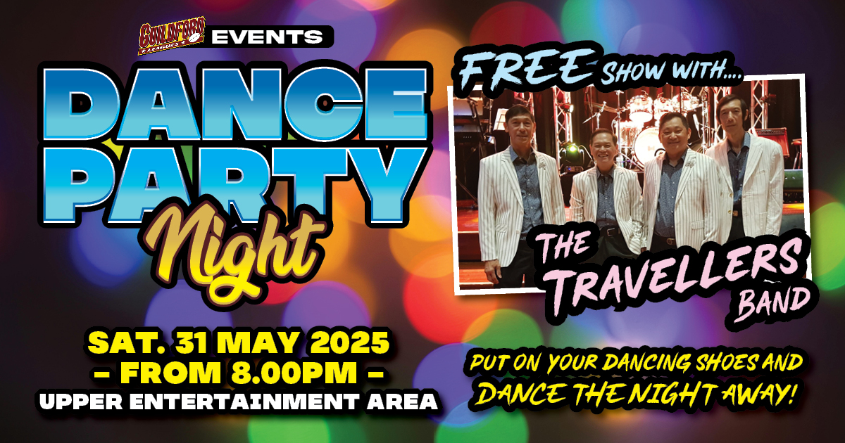 Dance Party Night ft. The Travellers Band at Guildford Leagues Club. Free Show Event! Saturday 31st May 2025. Starting at 8.00pm.