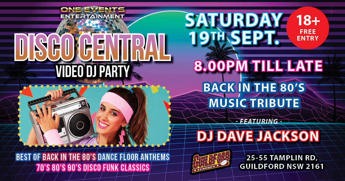 Disco Central: Back In The 80's Music Tribute Featuring DJ Dave Jackson. Get ready for a massive night of dancefloor energy.