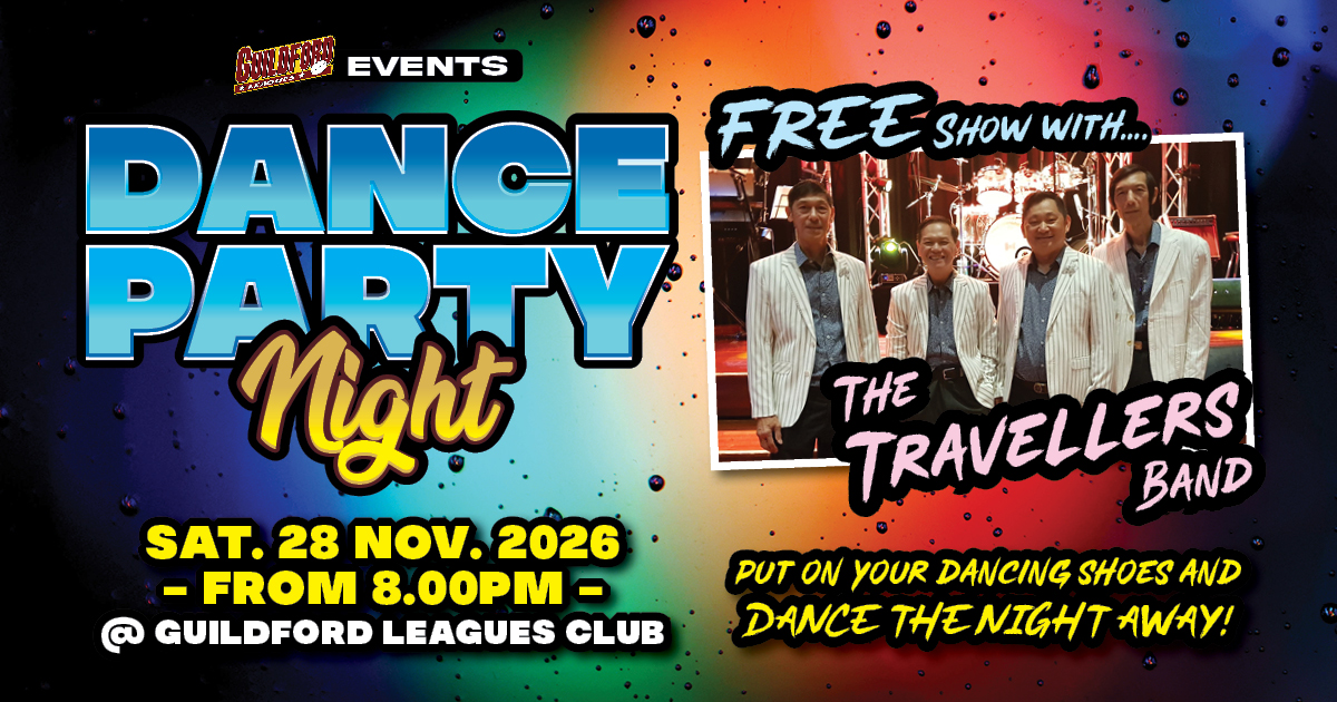 Dance Party Night ft. The Travellers Band at Guildford Leagues Club. Free Show Event 18+! at Guildford Leagues Club